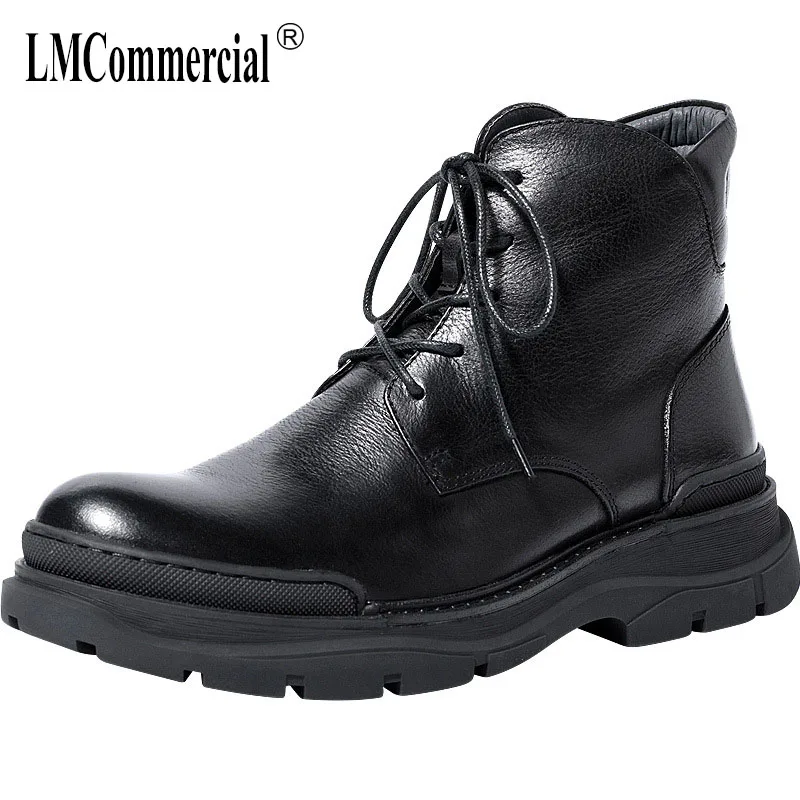 

combat boots High Quality Genuine Leather combat boots autumn winter British retro men shoes all-match cowhide desert boots men