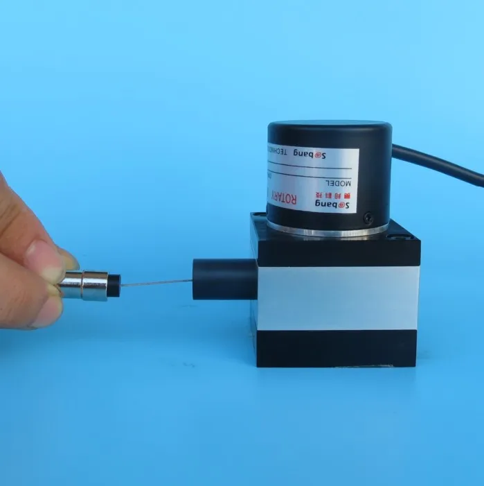  Pull Line Displacement Sensor Linear Encoder Gate Control Stage Lift 0-10V/4-20mA Pulse Output