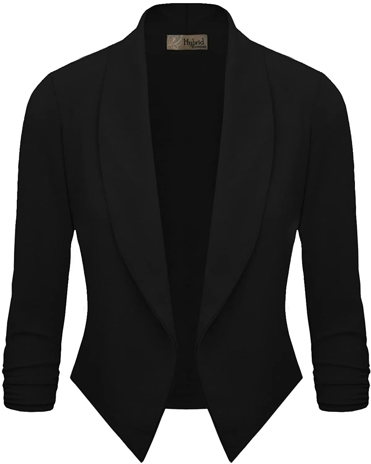 Pinspark Womens Casual Office Notch Lapel Open Front Lightweight Cardigan Blazer Three Quarter Sleeve Jacket Suits 