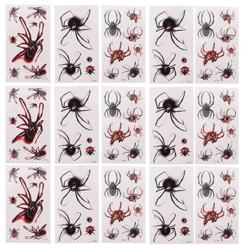 

30pcs Halloween Temporary Tattoos Fashion Spider Tattoos for Kids Adults