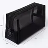 1PCS Women Men Necessary Cosmetic Bag Transparent Travel Organizer Fashion Small Large Black Toiletry Bags Makeup Pouch 1