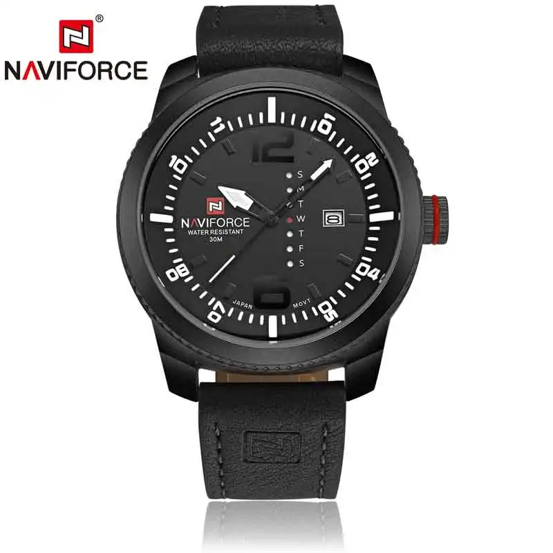 BWB NAVIFORCE Топ люксовый бренд мужские кожаные военные спортивные часы мужские кварцевые часы с датой мужские наручные часы Relogio Masculino - Цвет: BWB