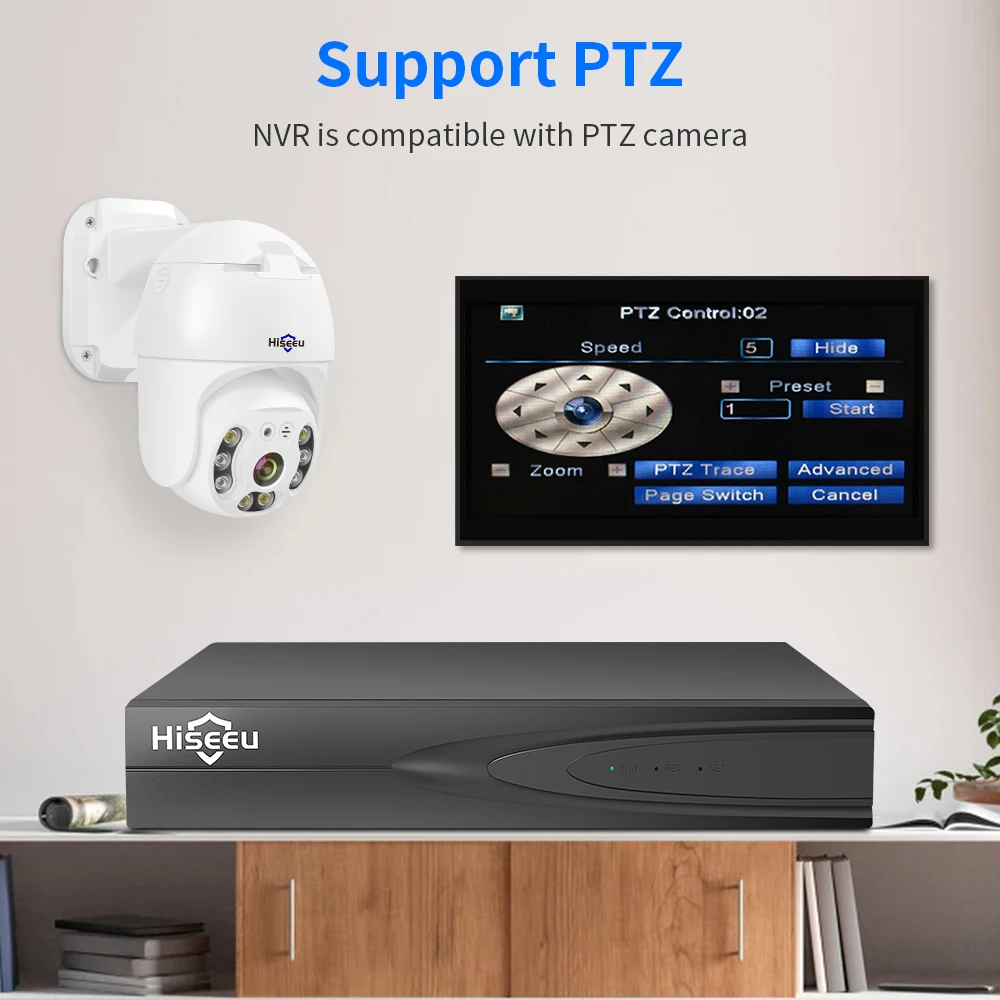 Hiseeu H.265+ HEVC 8CH 16CH 32CH CCTV NVR 4K 8MP 5MP 4MP 3MP 2MP ...