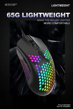 

Lightweight Mechanical Macro Definition Game Wired Mouse Hollow-out Gaming Mouce Mice 16000DPI Adjustable 7 Key IC Positioning