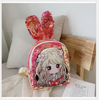 

Children Kids Cartoon Lovely Backpack Sequin Glitter Shoulder School Bag Small Rucksack Girls Travel Bag