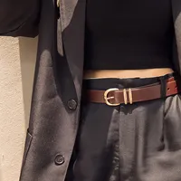 BeauToday Belt Women Cow Leather Horseshoe Buckle Sewing Retro Designer Ladies Jeans Dress Waistband Handmade 91005 - Image 5