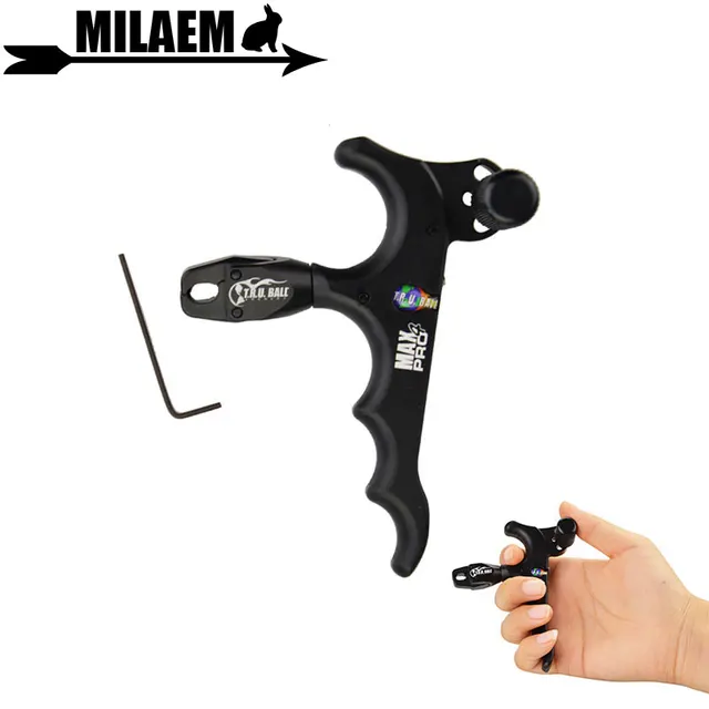  US $93.17 Archery Compound Release Finger Release Aluminum Automatic Caliper Grip Tigger Outdoo