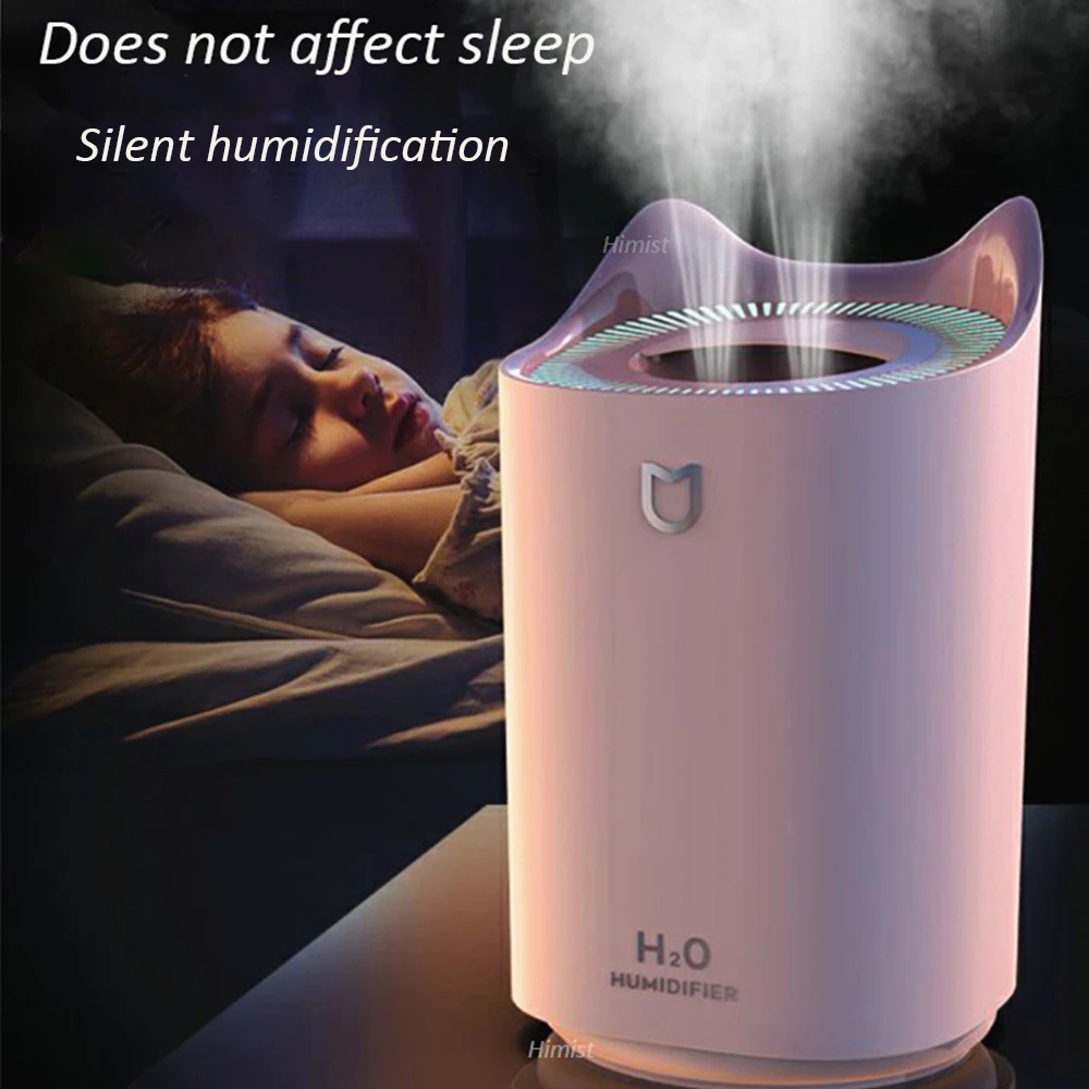 Home Air Humidifier 3000ML Double Nozzle Cool Mist Aroma Diffuser with Coloful LED light Heavy fog