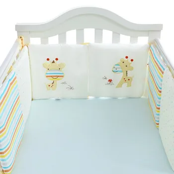 

Baby Bumper for Newborns Nordic Thick Soft Bumpers in the Crib for Baby Room Decoration Crib Protector for Infant Cot 6 Pcs Set