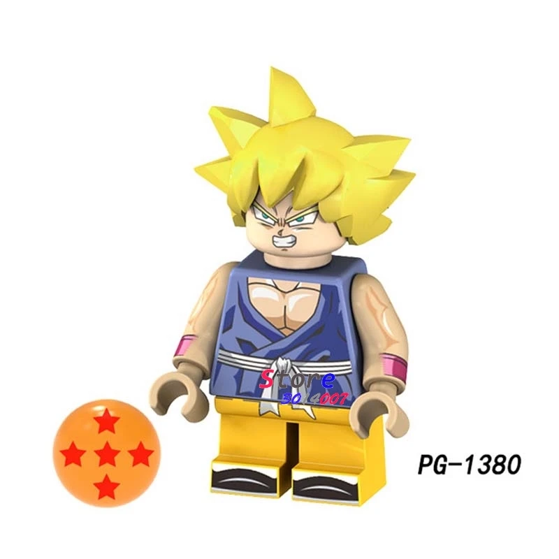 50 шт. строительные блоки Dragon Ball Z Black goku Naba Sun Wukong Badak Dales обучающие мультфильмы серии для детей игрушки - Цвет: PG1380
