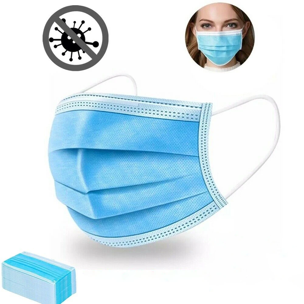 

10/20/50 Pcs 3 Layer Disposable Protective Face Mouth Masks Anti PM2.5 Influenza Bacterial Facial Dust-Proof Masks
