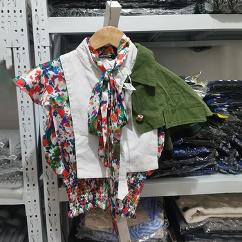 

Clearance Lose Money Sale Summer Asymmetric Length Flower Shirt Coat Tops QC006
