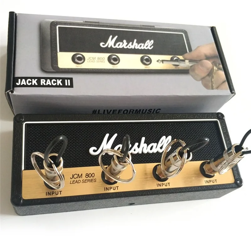 Винтажный гитарный усилитель, держатель для ключей, стойка 2,0 Marshall JCM800 Marshall, настенный держатель для ключей, гитара, украшение для дома, подарки - Цвет: Complete set