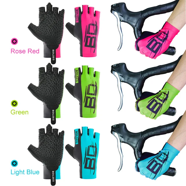 US $37.31 New Men Women Cycling Gloves with Shock Absorb Gel Pad Breathable Half Finger Gym Gloves Bicycle Bi