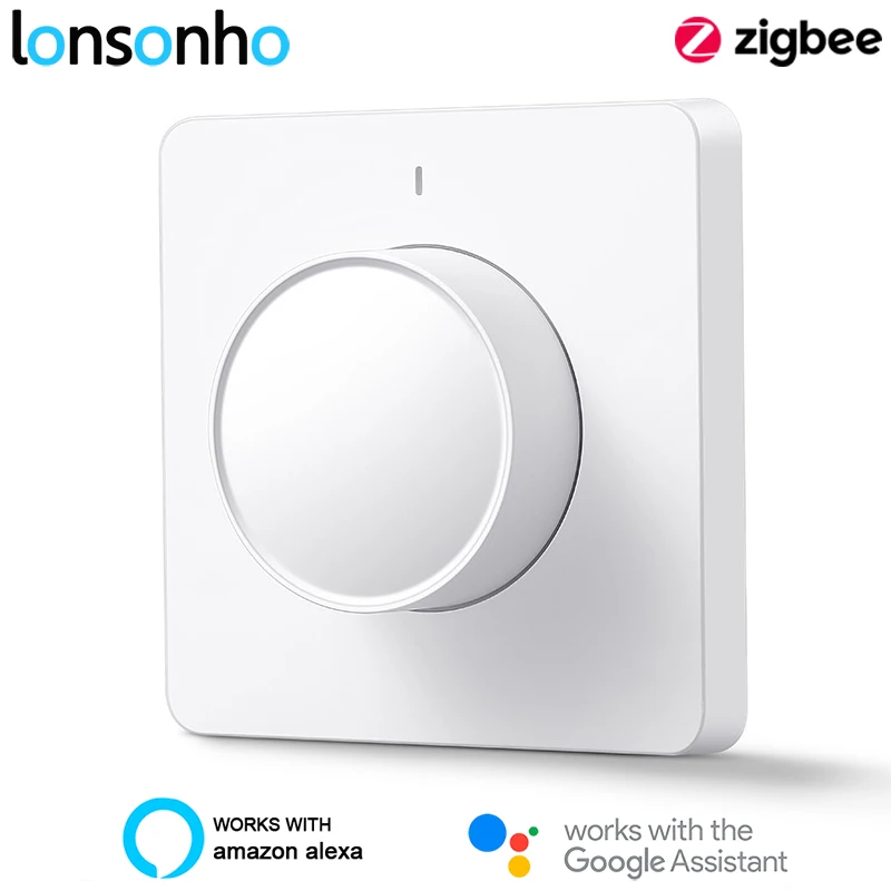 Регулятор яркости Lonsonho Zigbee Смарт роторный умный дом совместим с ZHA Zigbee2MQTT decoz Tasmota