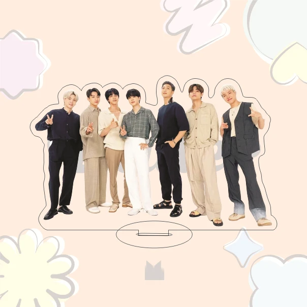 Wholesale Kpop Group Transpa Bangtan Boys Weverse Magazine Acrylic Transparent Figures Standing Desktop Small Station Standee | Канцтовары