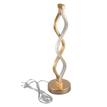

New Eu Plug Floor Lamps Modern Led Table Light Creative Design Spiral Acrylic Art Table Lamps Bedroom Bedside Lamp Decoration Li
