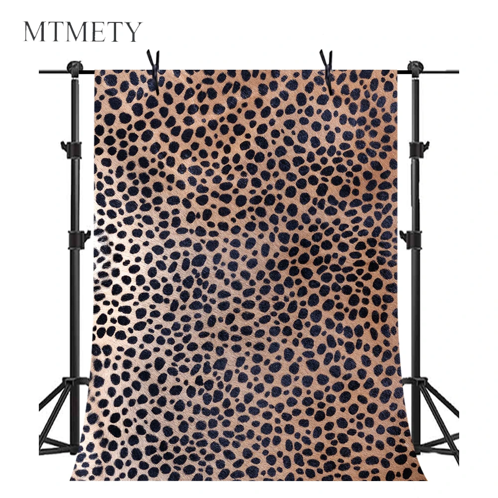 

MTMETY Leopard Print Backdrops for Photography Custom Vinyl Backgrounds Birthday Party Decoration Photo Booth Studio Props