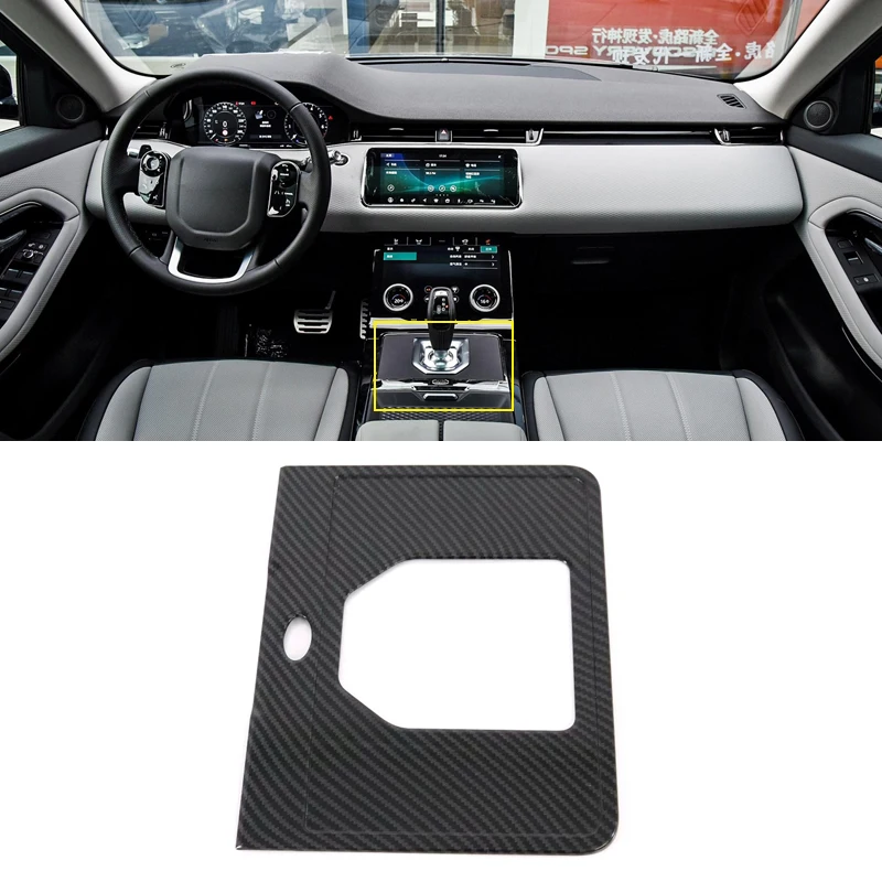 Para Land Rover Discovery Sport Gear Shift Panel Recorte de fibra de carbono cubierta Marco