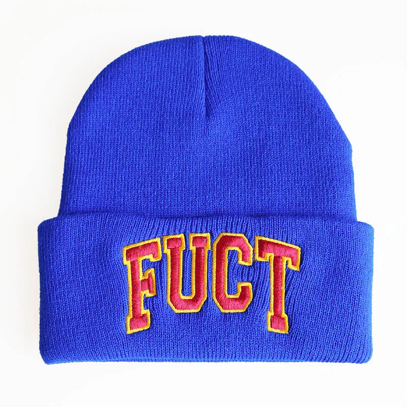 FUCT Beanie вязаная зимняя шапка однотонная хип-хоп Skullies Billie Eilish костюм аксессуар подарки теплые зимние друзья U CANT TRUST