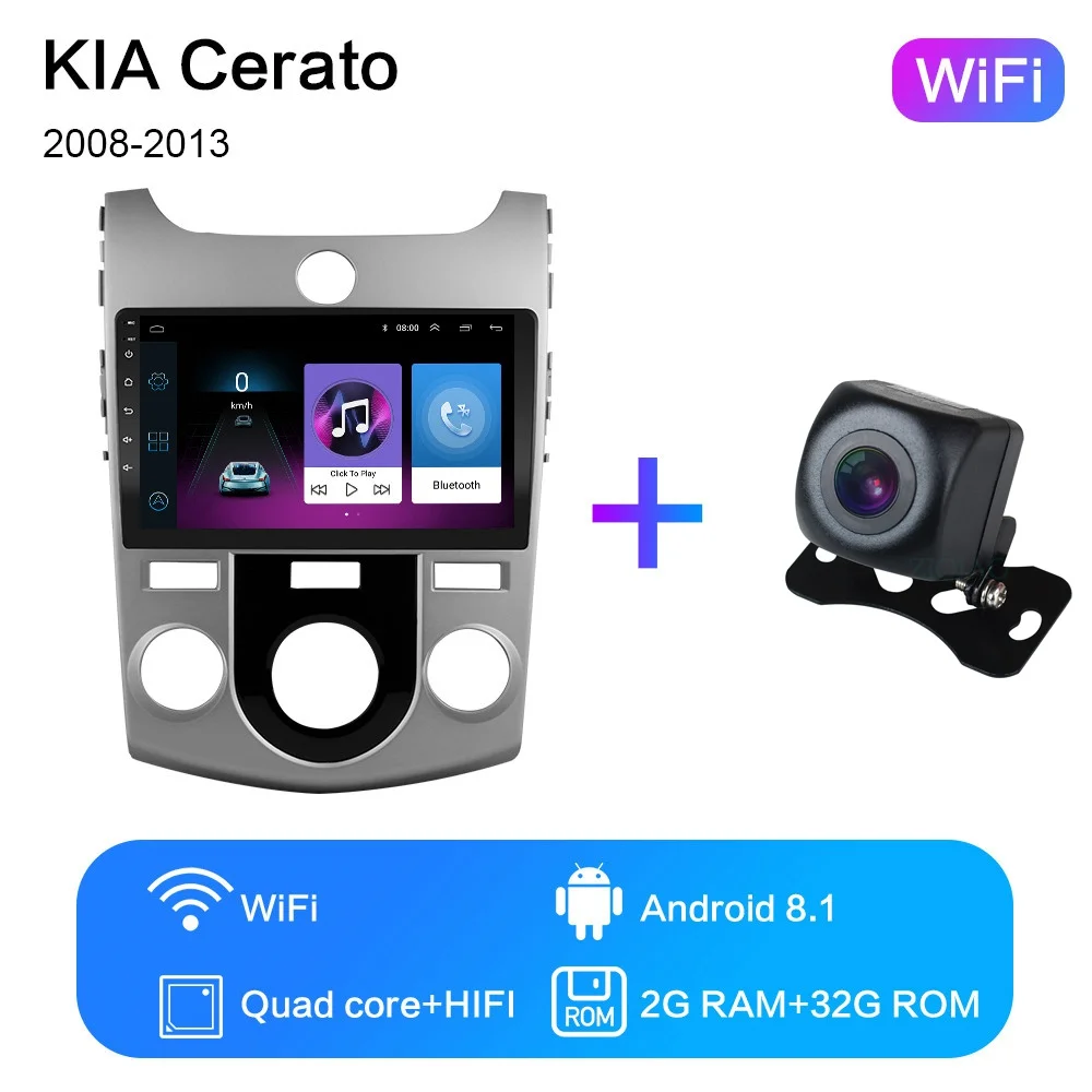 WIFI 2G-32G-XGYS 2G+ 32G 9" 2din Android 8.1 GO Car DVD Player For 2008 2009 2010 2011 2012 2013 Kia Cerato 2 Car Radio GPS Navigation WIFI - Цвет: WIFI 2G-32G-XGYS