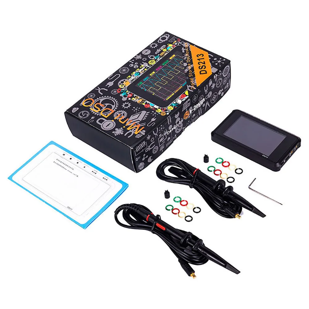 

Mini Digital Oscilloscope DIY Kit 4 Channel 100MS/S LCD Display USB Oscilloscope Pocket-Sized Storage Learning Set Oscilloscope