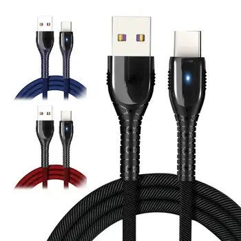 

Zinc alloy USB Cable Adapter For Android For Huawei 5A Super Fast Line Lighting Type-c Charging Cables Data Converter with lamp