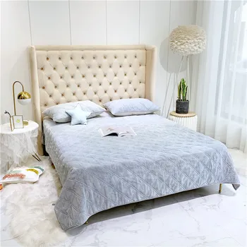 

Chic Solid Color Velvet Fleece Bedspread Pillowcase Ultra Soft Warm Sofa Couch Cover Quilt Twin Full size for Kids Children
