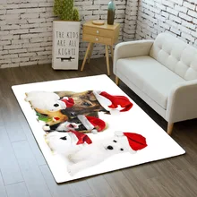 Супер мягкий бархатный коврик для гостиной с изображением рождественской елки и животных, напольный коврик для спальни, коврик для ванной комнаты, коврик для ног