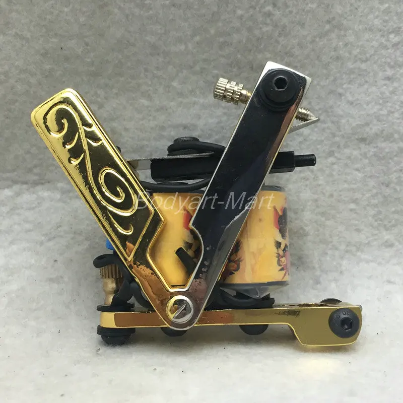 Один 10 Обертывания Катушки Топ татуировки машина пистолет для Комплект питания набор татуировки инструменты питания FSM07