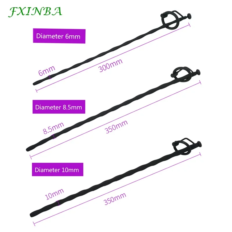 FXINBA Silicone Hollow Urethral Sound Dilator Male Penis Plug Urethra Catheter Stimulator Masturbator Adult Sex Toy For Men silicone urethral dilator,urethral dilator
