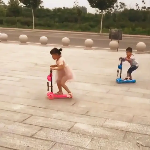 40JC Windmill Ladybug Scooter Foldable and Adjustable Height Lean to Steer 3 Wheel Scooters for Toddler Kids Boys Girls Age 3-8 5