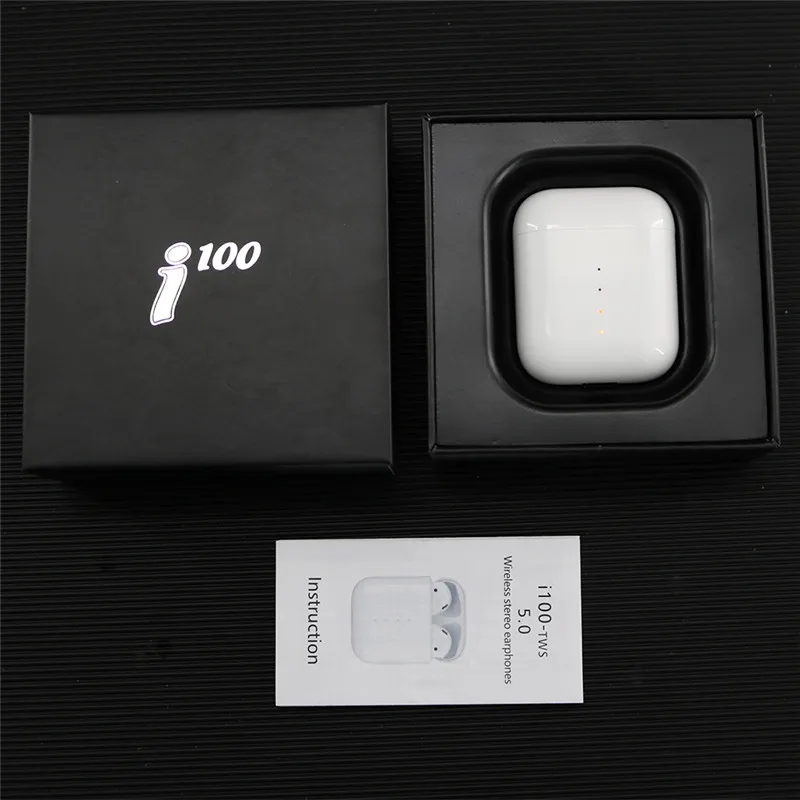 Новые Bluetooth 5,0 наушники i100 tws с микрофоном 3D HiFi стерео портативные мини спортивные наушники Беспроводная зарядка для iphone Android