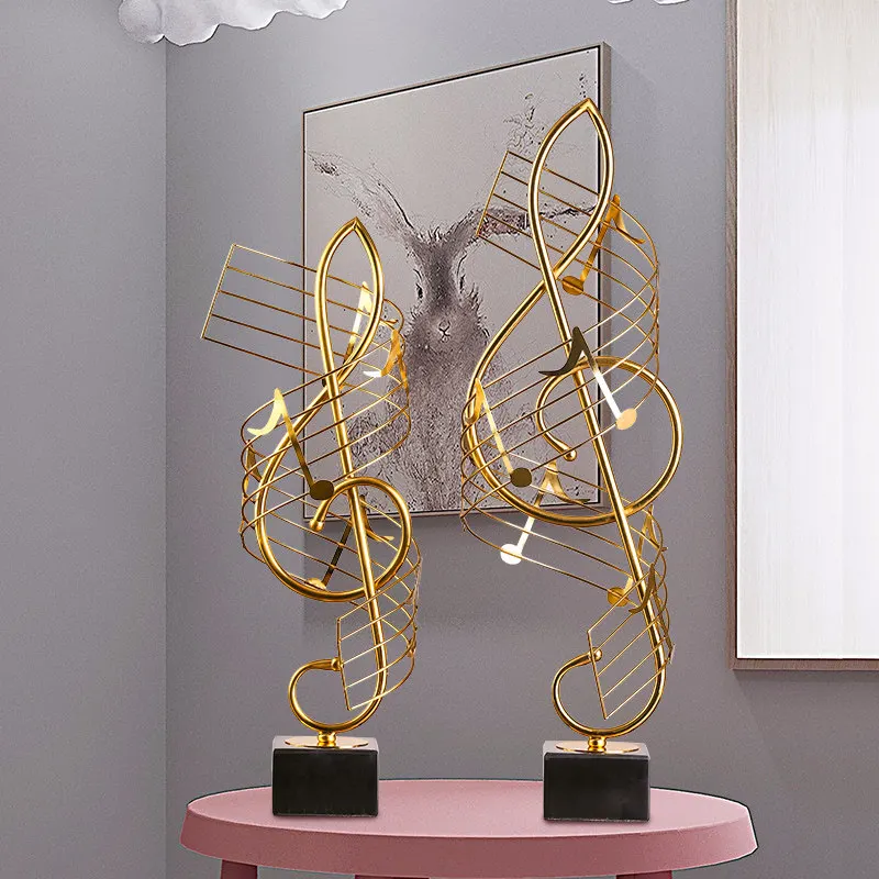 European Luxury Golden Music Notes Sculpture Decoration 6 European Luxury Golden Music Notes Sculpture Decoration 6