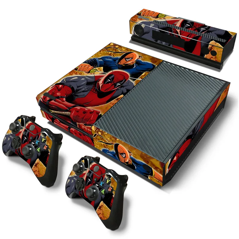 Marvel Spiderman Deadpool Sticker for XBOX ONE Skin Sticker Console and Controllers for XBOX ONE Gamepad Controller Decal 