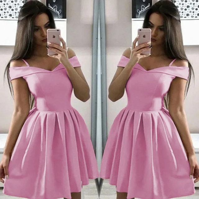 Women Summer Dress Plus Size Solid Color Short Sleeve Female Casual High Waist Oversize Mini Dresses Clothes vestidos S-3XL pink