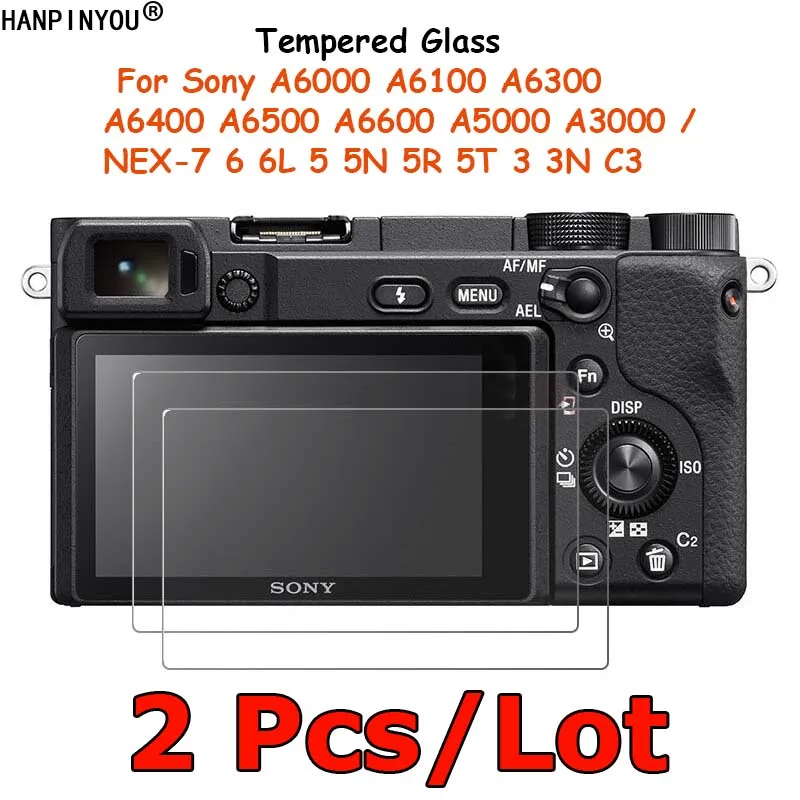 2 шт. закаленное стекло для защиты экрана Sony ILCE A6000 A6100 A6300 A6400 A6500 A6600 A5000 A3000 защита