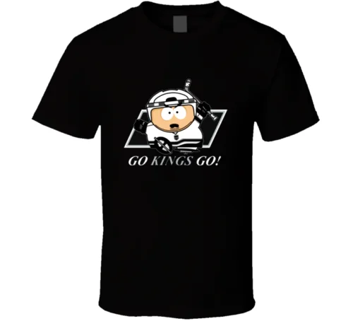 Новая мужская футболка Cartman LA Kings Southpark tv Go Размер S-2XL |