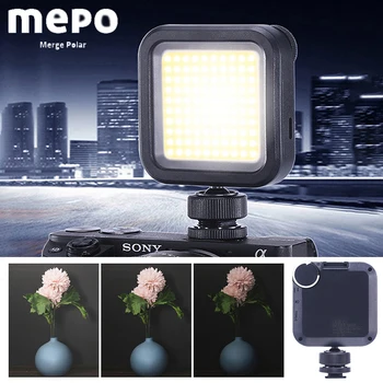 

Photography LED Lighting For Canon Nikon DSLR Camera Fill Light For Microphone Rechargeable Video Recording Lamp With Cold Shoe
