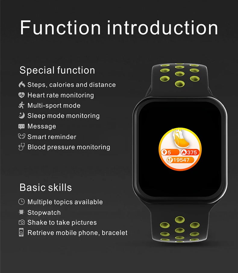 F8, умные часы для мужчин, для Apple, часы для женщин, пульсометр, кровяное давление, спортивные часы, фитнес-браслет, Bluetooth, смарт-браслет