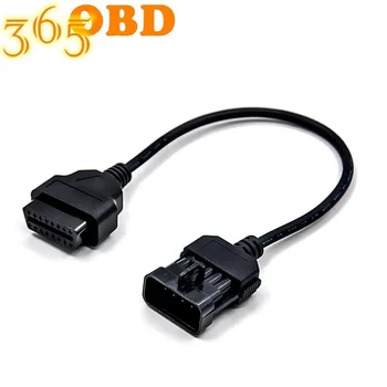 

10Pin OBD OBD2 Connector Cable Works For Vauxhall /Opel OPCOM Diagnostic Adapter 10 Pin to OBDII 16 Pin