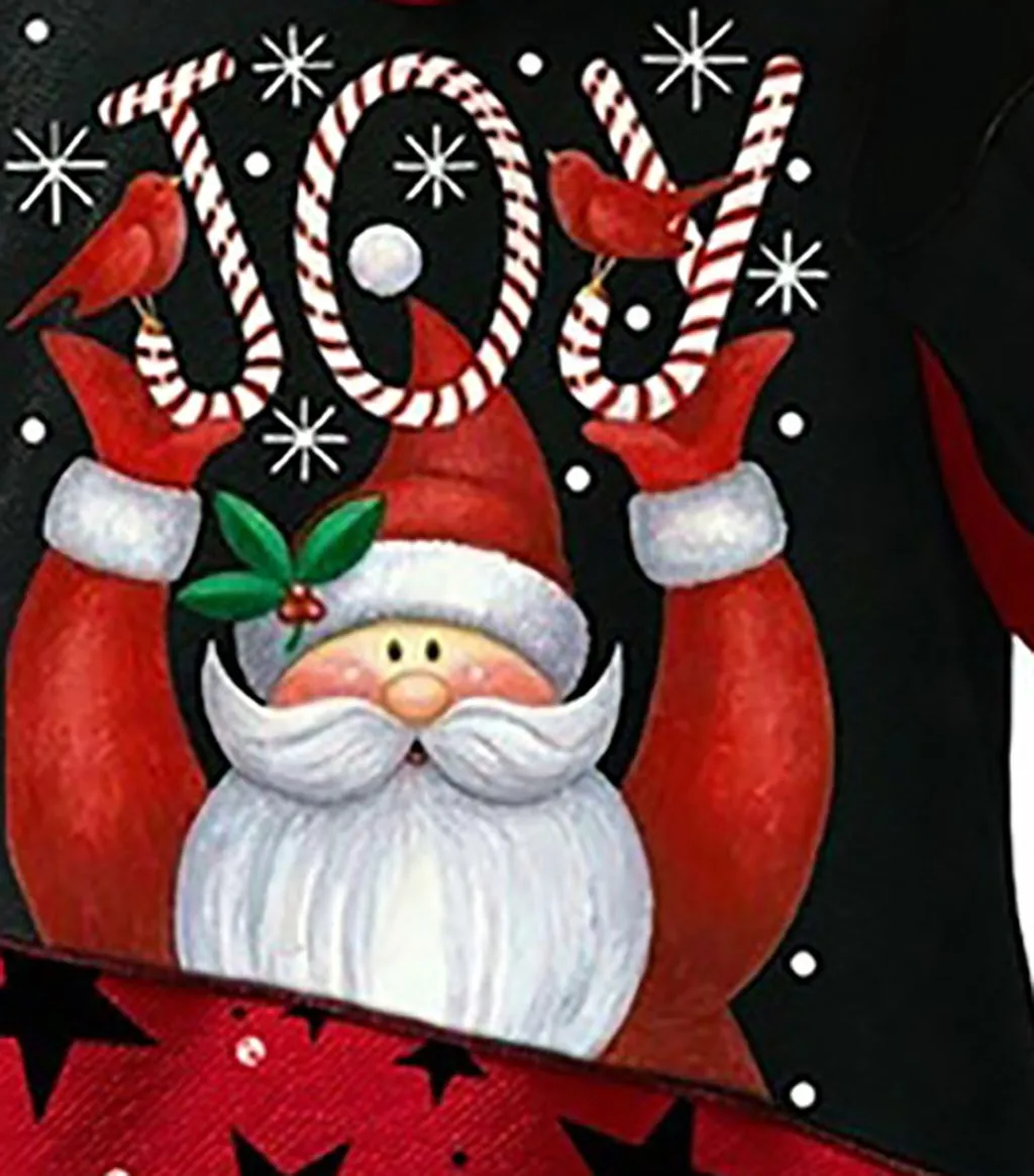 Рождественская женская рубашка-туника размера плюс, зима-осень, модная одежда в стиле пэчворк с принтом, Повседневная Блузка с высоким воротником, Женская сорочка