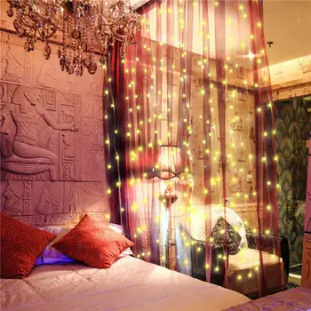 

3X3M LED Copper Wire String Light Single Function USB Copper Wire String Light Curtain Lamp For Party Wedding Decoration