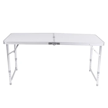 

New 4ft Folding Table Trestle Camping Party Picnic BBQ Stall Graden Indoor Aluminum Alloy Folding Table Portable Folding Table