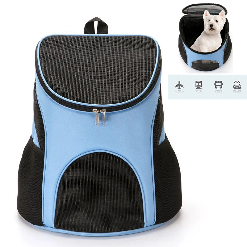 Foldable Pet Carrier Backpack Dog Cat Outdoor Travel Carrier Packbag Portable Zipper Mesh Pet