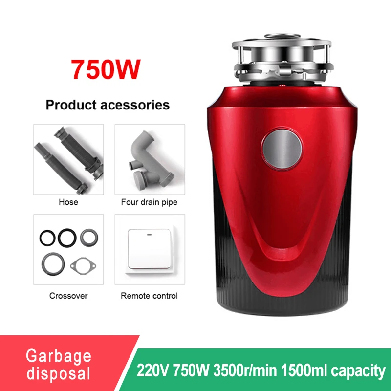 Kitchen Food Garbage Processor Disposal Crusher 3500r/m Food Waste