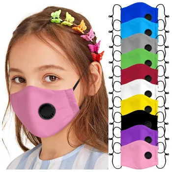 

4pcs children breathable mask Pure color PM2.5 outdoor dustproof mask Reusable and adjustable ear-hook mask mascarillas# Z