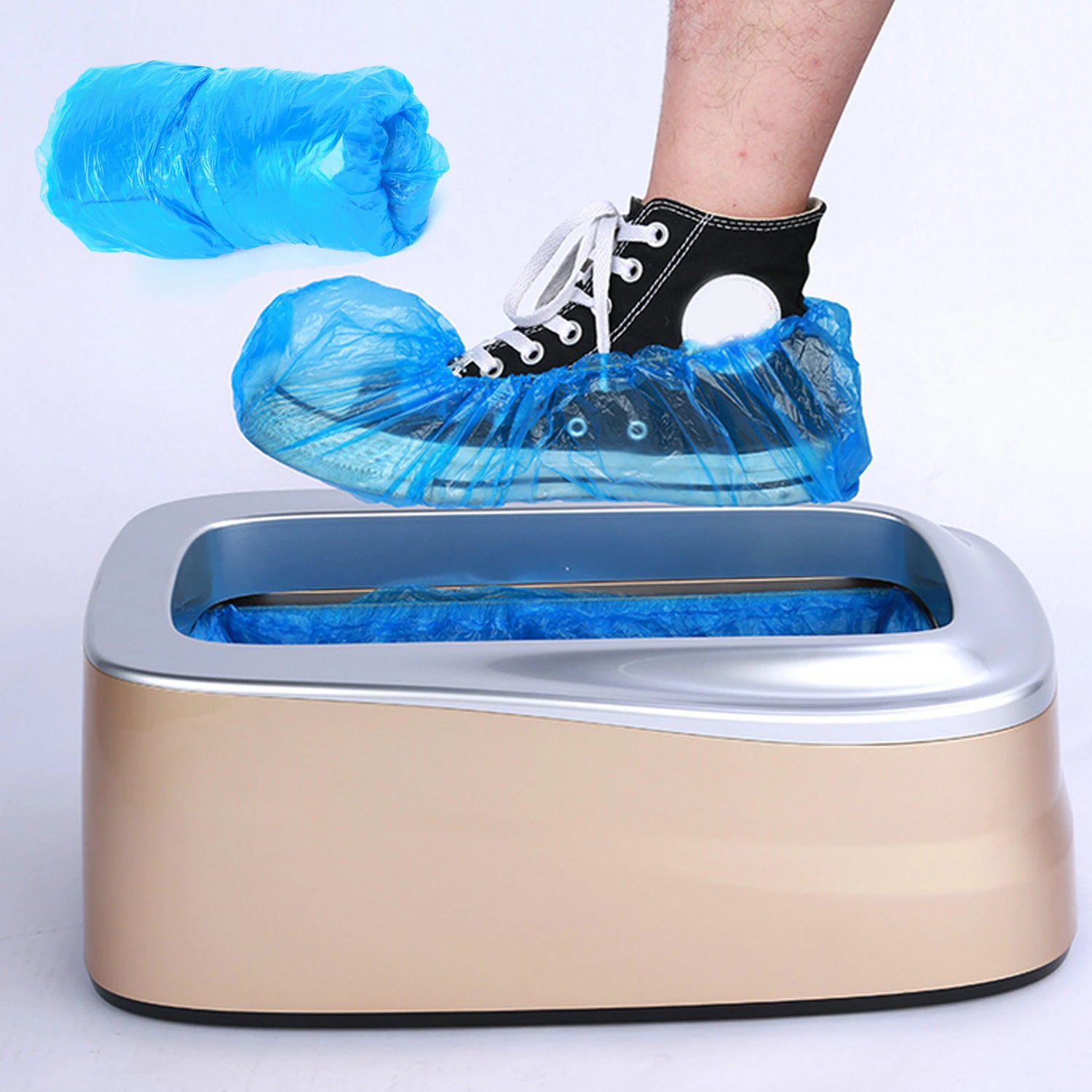Cubiertas desechables de para zapatos, cubiertas antideslizantes impermeables máquina dispensadora de cubiertas de zapatos automática, hebilla T, 100 Uds.|Cubiertas de zapatos| - AliExpress