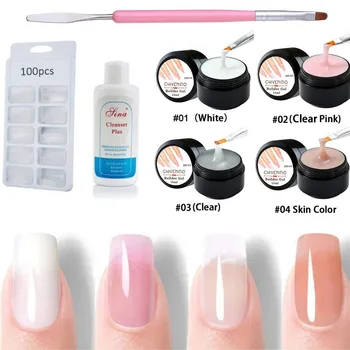 

7pcs/set UV LED Nail Art Extension Nail Gel Builder Gel Kit Beauty Manicure Tools Extended Model Gel Varnish UV Nail Gel Polish