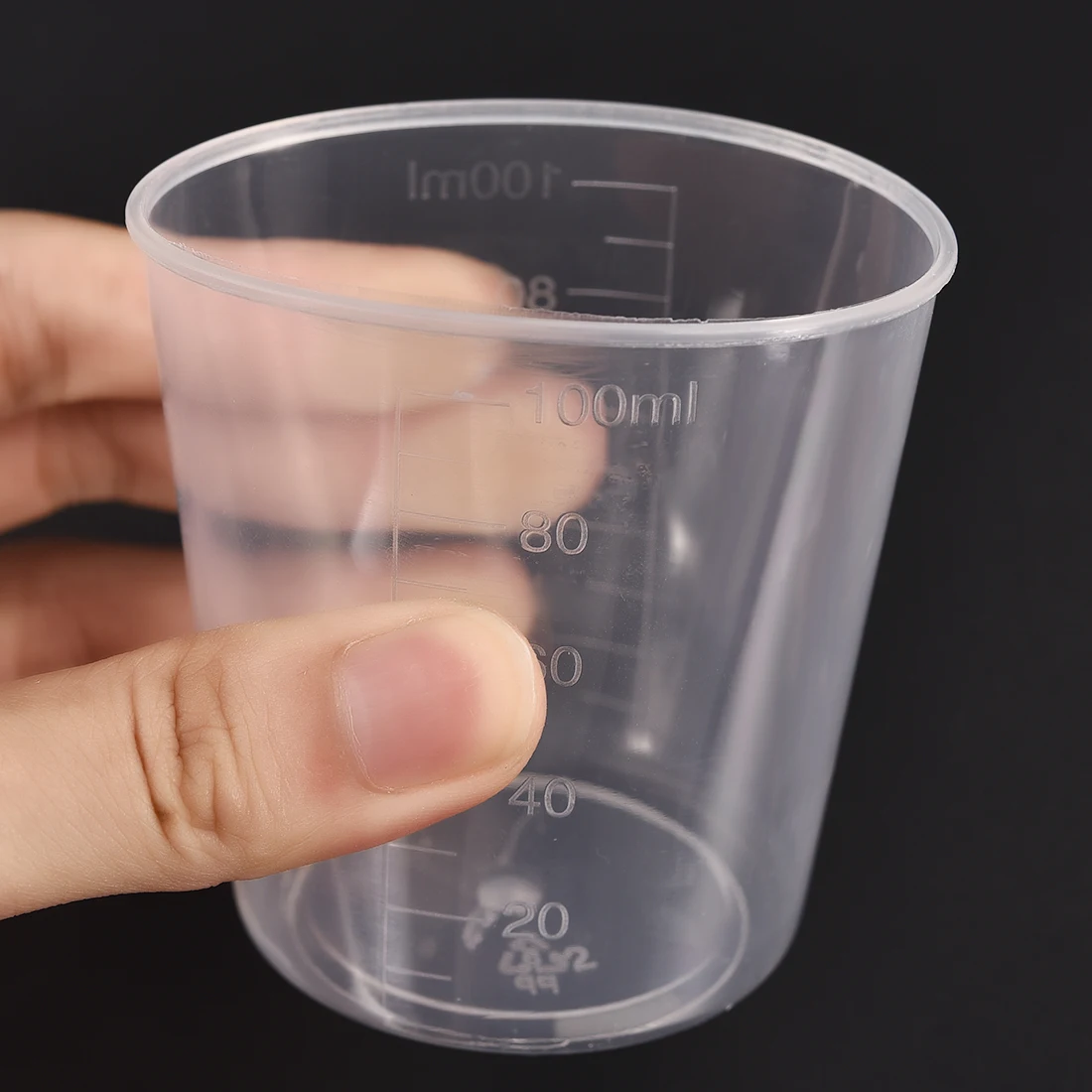 100 ML 10Pcs Plastic Graduated Measuring Cup Liquid Container Epoxy Resin  Silicone Making Tool Transparent Mixing Cup - AliExpress